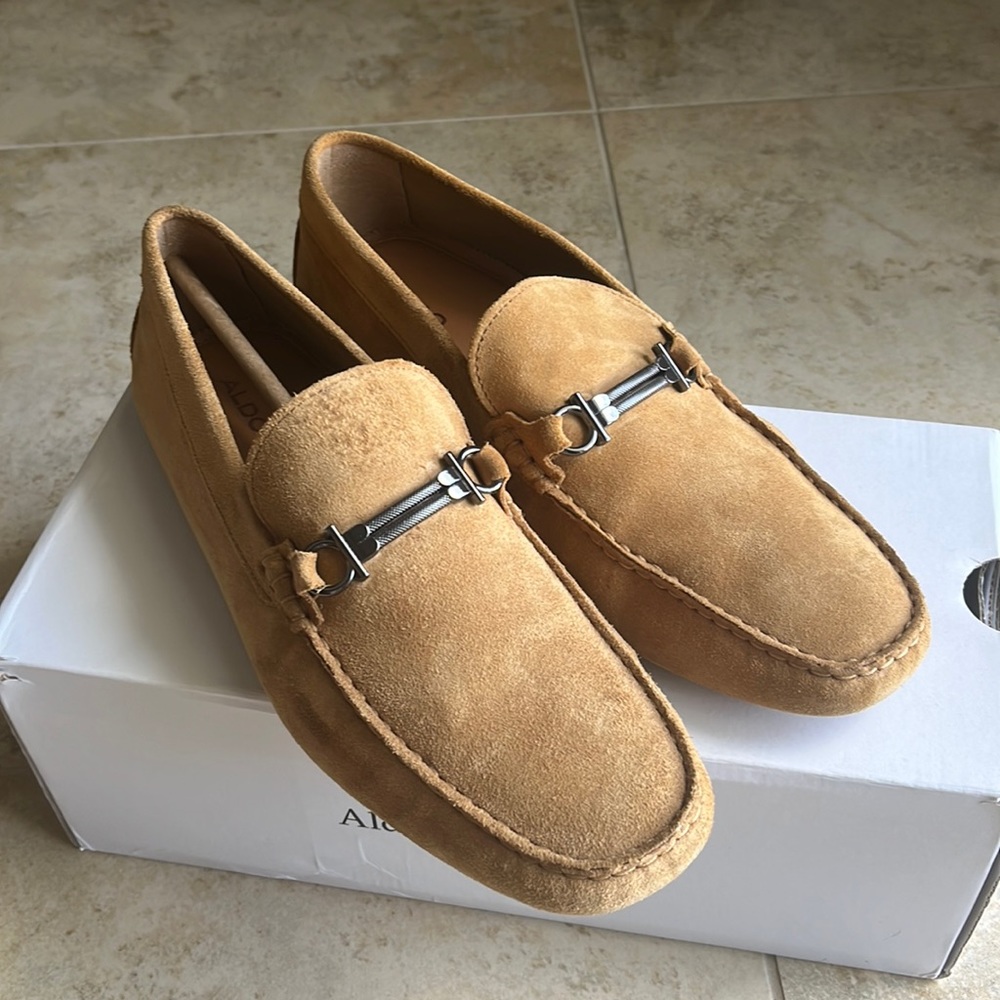 AldoTan Suede driving loafers